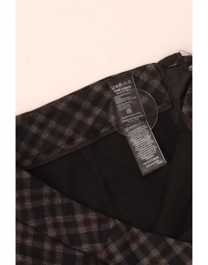 Женские повседневные брюки Marks & Spencer UK 12 Medium W30 L29 Коричневые в клетку