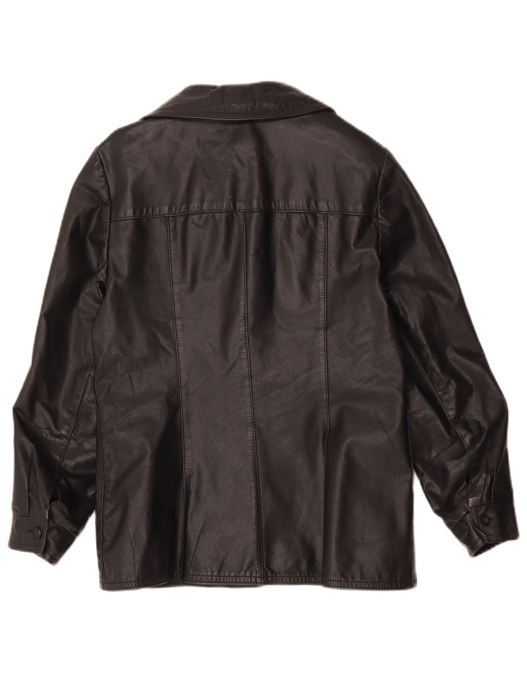 Винтажная женская кожаная куртка IT 44 Medium Black Leather