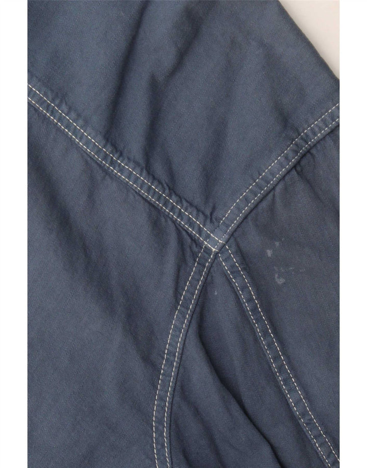 Мужская джинсовая рубашка Levi's большого размера, темно-синяя, хлопок