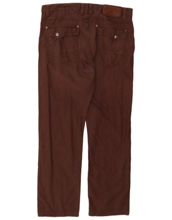 Мужские прямые повседневные брюки Marlboro Classics W38 L30, коричневые хлопковые