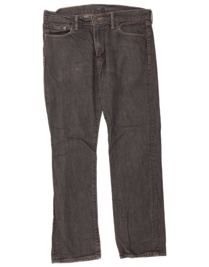 Мужские прямые джинсы Levi's 504 W32 L30 серые, хлопок