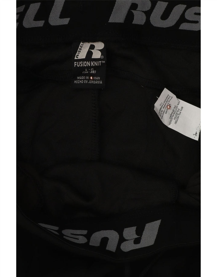 Мужские спортивные брюки RUSSELL ATHLETIC, брюки-джоггеры, большие черные, из полиэстера