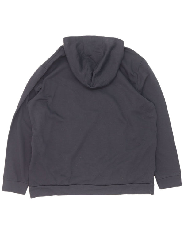 Мужской джемпер с капюшоном Adidas 2XL темно-синий полиэстер