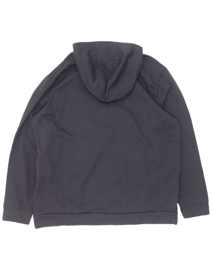 Мужской джемпер с капюшоном Adidas 2XL темно-синий полиэстер