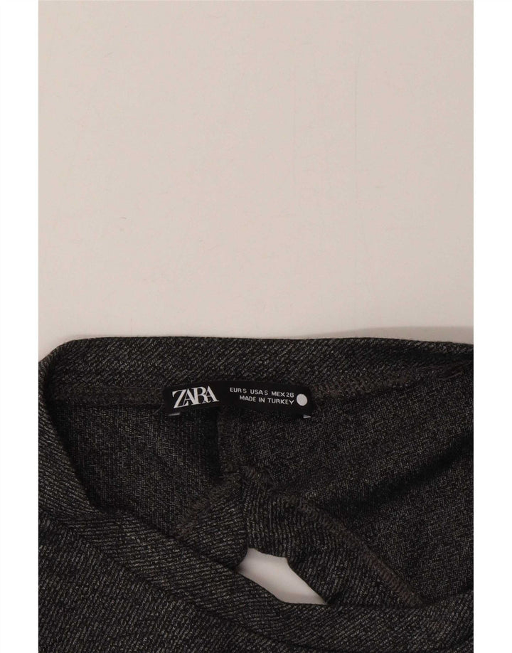Женская блузка оверсайз с длинными рукавами Zara UK 10, маленький серый цвет