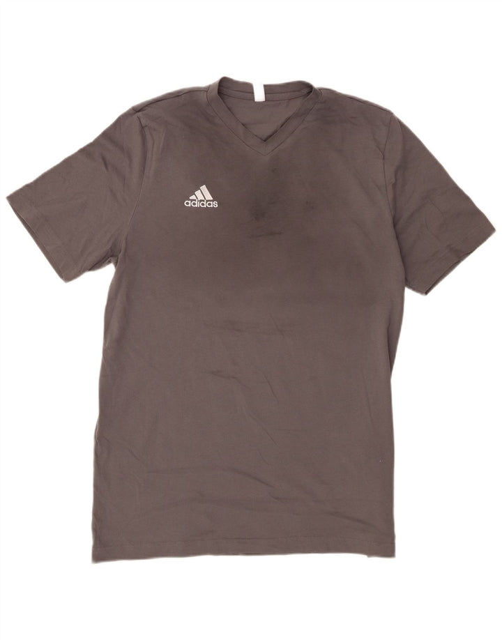 Мужская футболка Adidas Top большого размера, серый хлопок