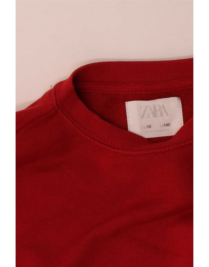 Свитшот Zara для девочек 9-10 лет, красный