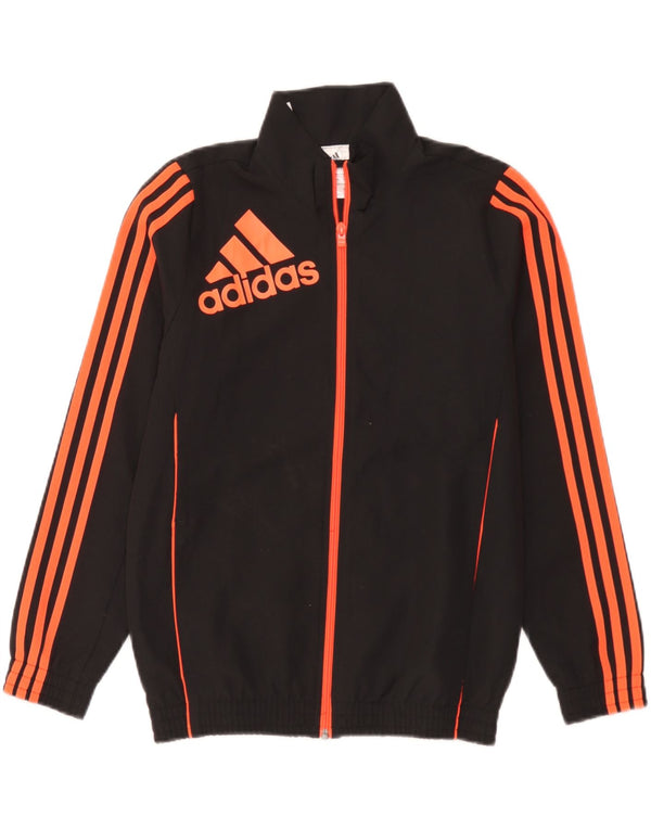 Adidas Спортивный костюм с графическим рисунком для мальчиков 11-12 лет, черный полиэстер