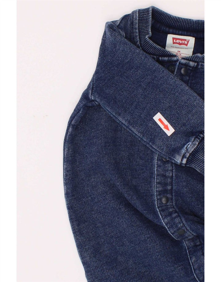 Комбинезон Levi's с длинными рукавами для мальчиков 3-6 месяцев, темно-синий
