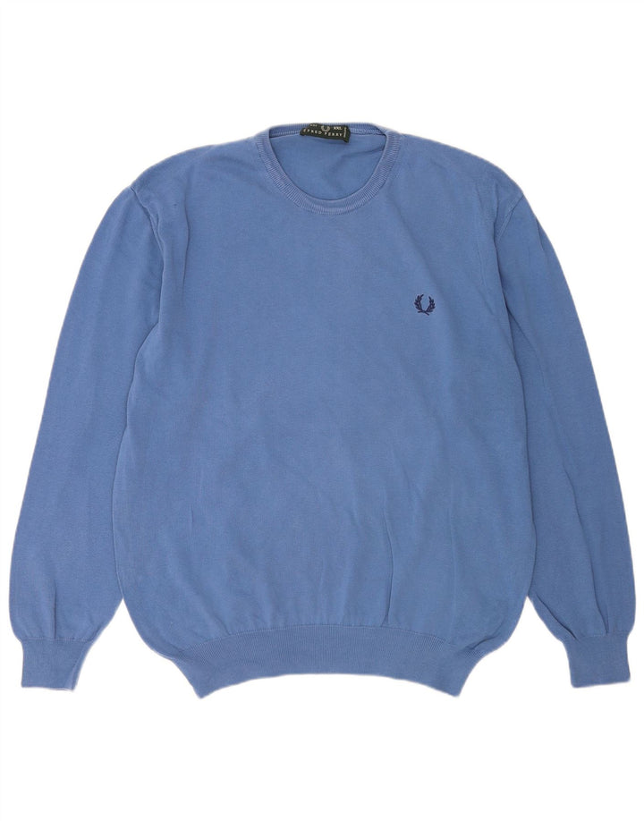 Мужской джемпер с круглым вырезом Fred Perry 2XL, синий хлопок