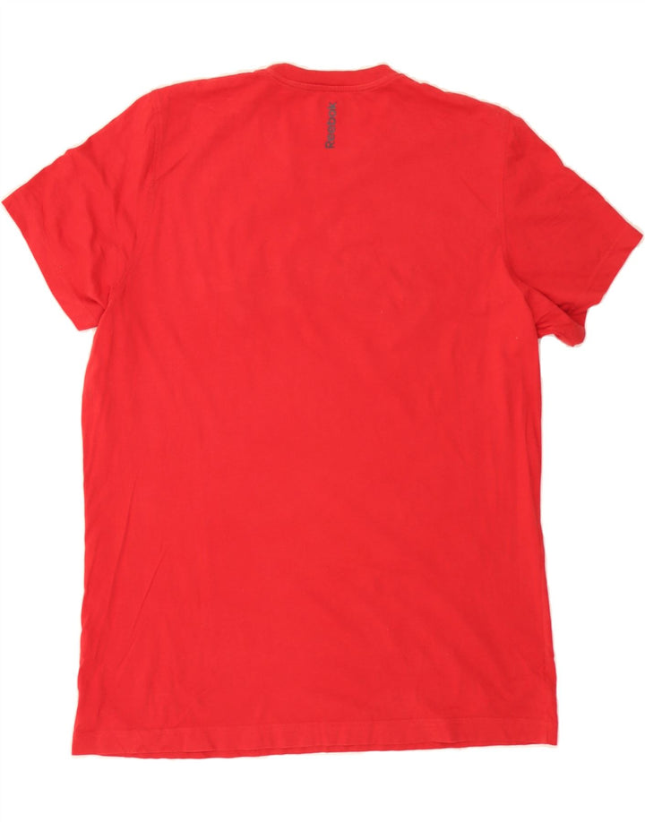 REEBOK Mens Graphic T-Shirt Top XL Red Cotton Vintage Reebok and Second-Hand Reebok from Messina Hembry 
