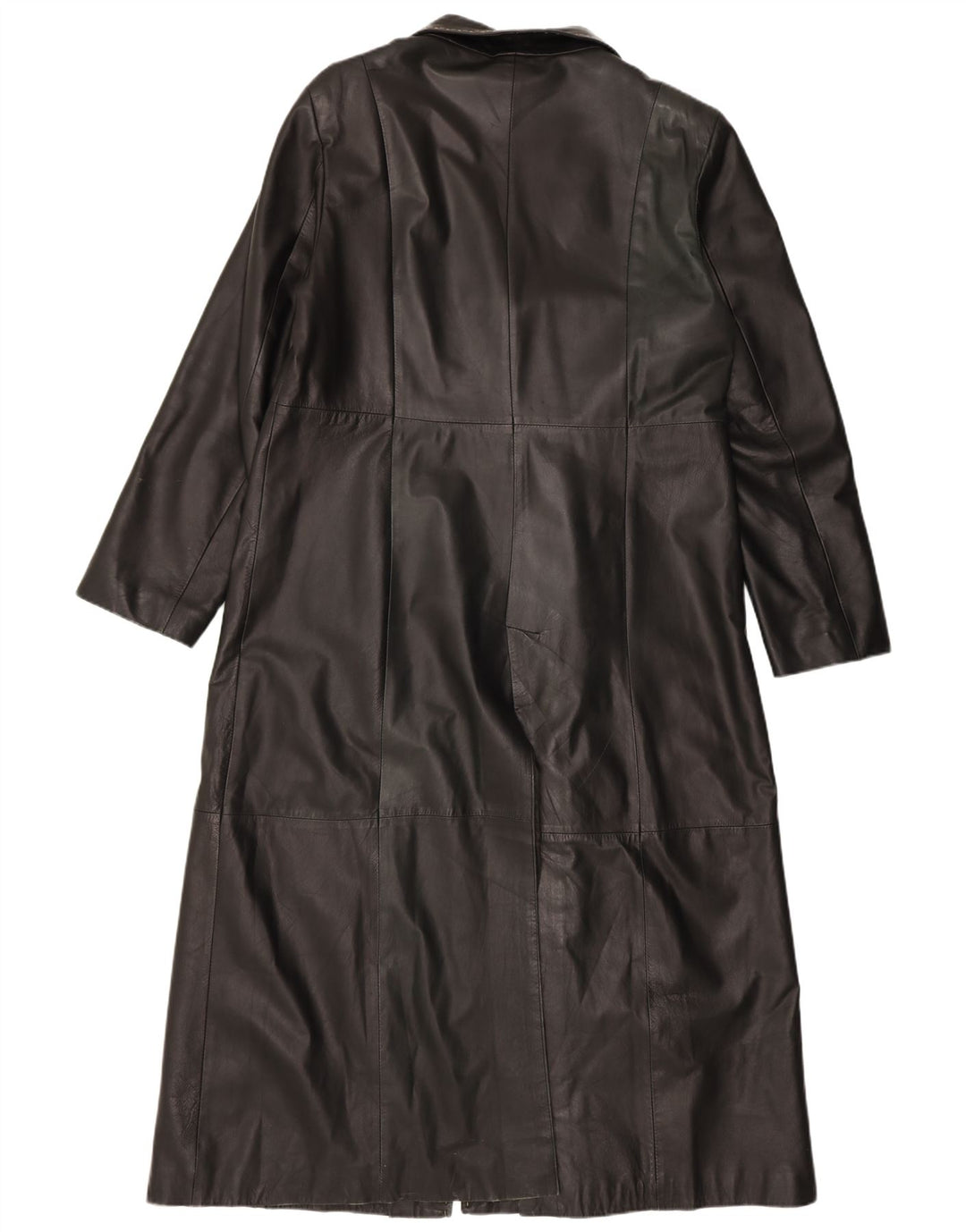 Винтажное женское кожаное пальто UK 18 XL, черное кожаное