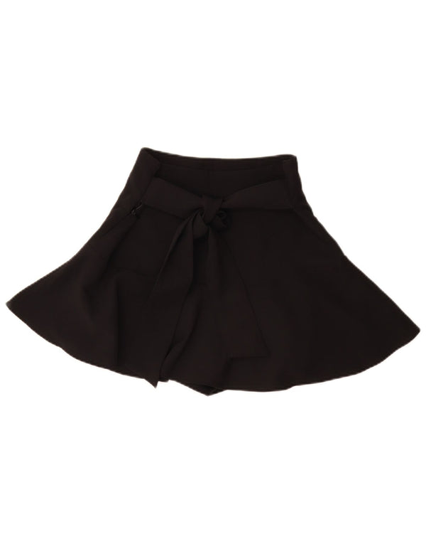 Женская мини-юбка Zara, маленькая W26, черный хлопок