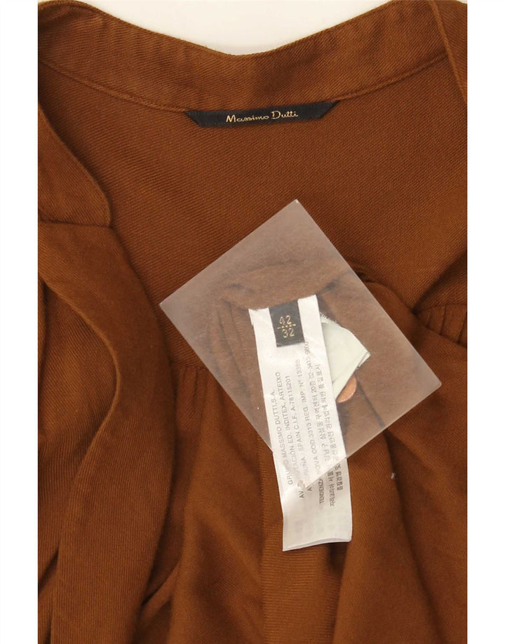 Женское платье с запахом Massimo Dutti EU 42, большое коричневое, вискоза