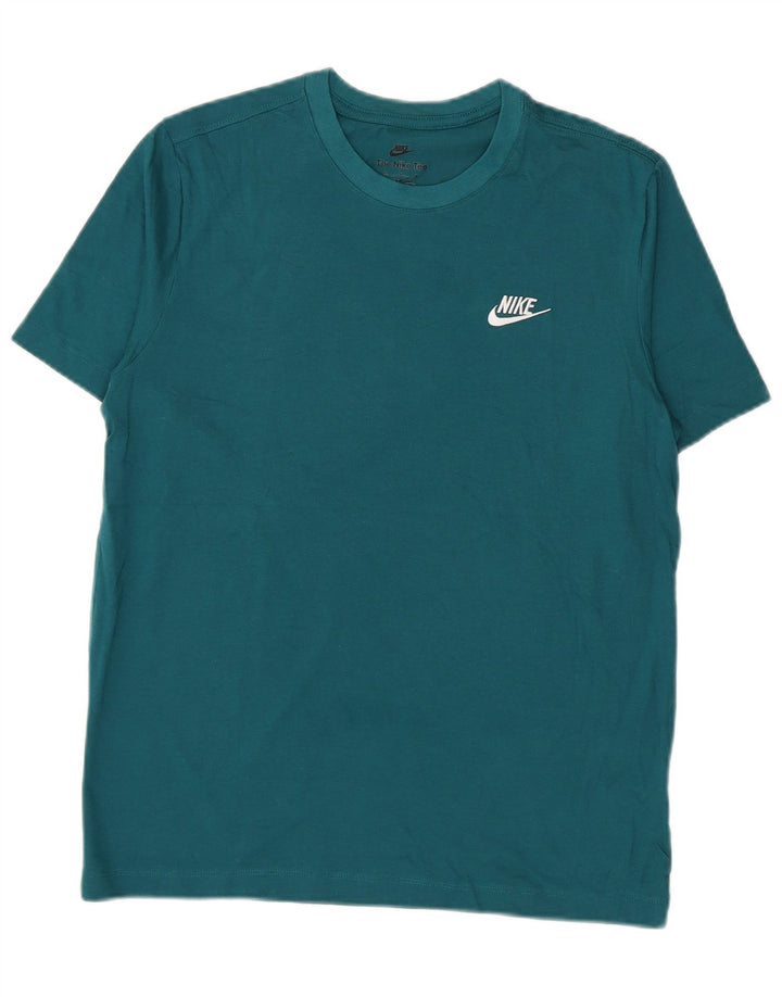 Мужская футболка Nike из хлопка среднего размера, зеленого цвета