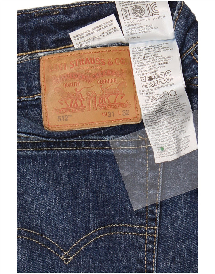 Мужские зауженные джинсы LEVI'S 512 W31 L32 синие