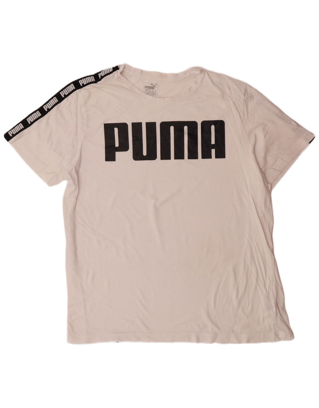 Мужская футболка с рисунком PUMA 2XL, белый хлопок