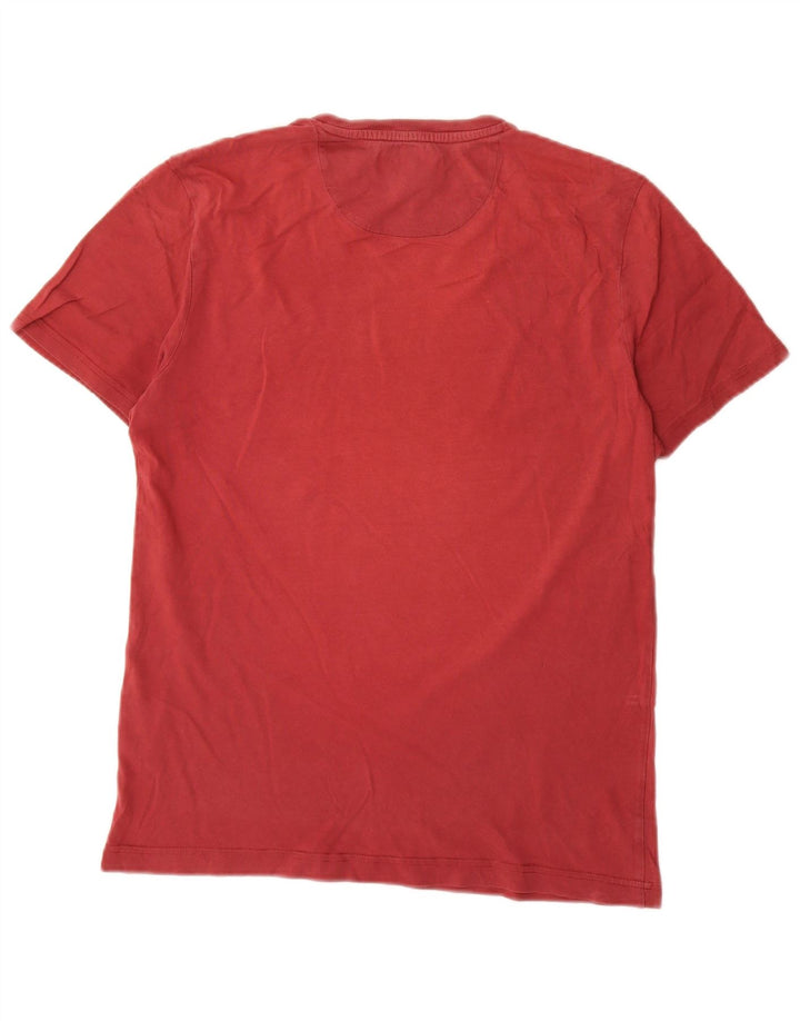 Мужская футболка Lyle & Scott Top среднего красного цвета из хлопка
