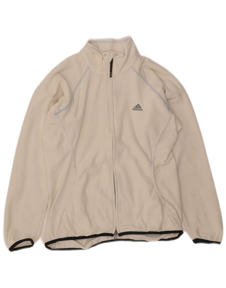 Женская флисовая куртка Adidas Clima 365 UK 14, средний белый полиэстер