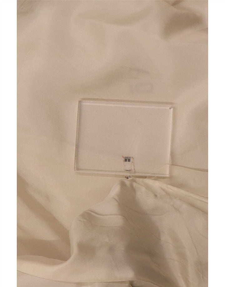 Винтажный женский двубортный пиджак оверсайз, Великобритания 14, средний белый