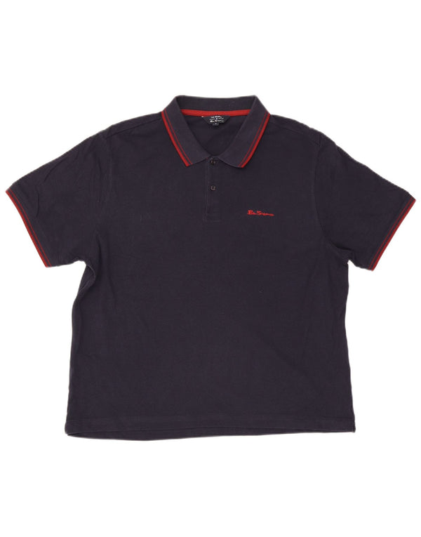 Мужская рубашка-поло Ben Sherman XL, темно-синяя, хлопок