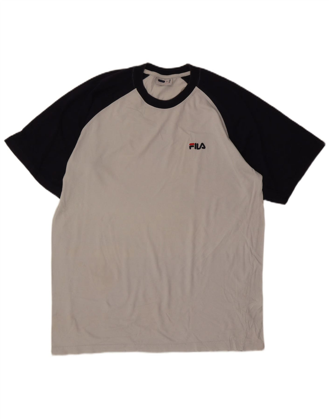 Мужская футболка Fila Top XL Серая, хлопок с цветными блоками