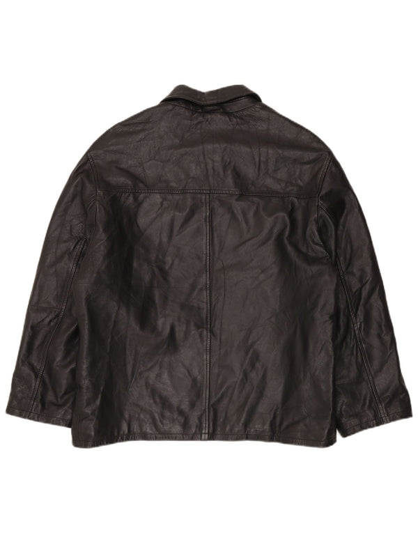 CONBIPEL Мужская кожаная куртка Free Heron IT 50, большая черная кожа