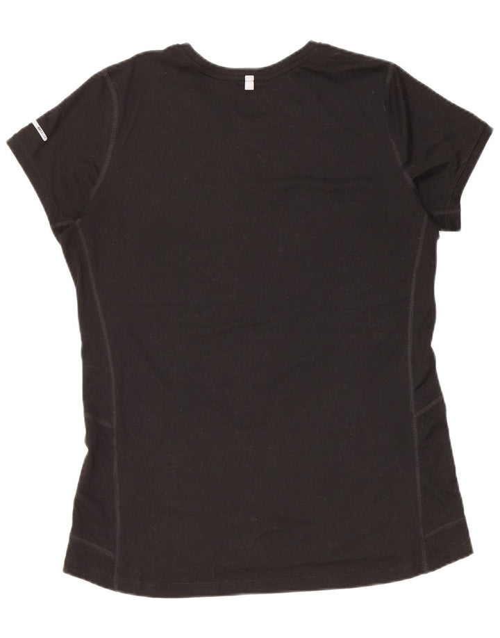 Женская футболка NIKE Dri Fit Top UK 14, большой черный полиэстер