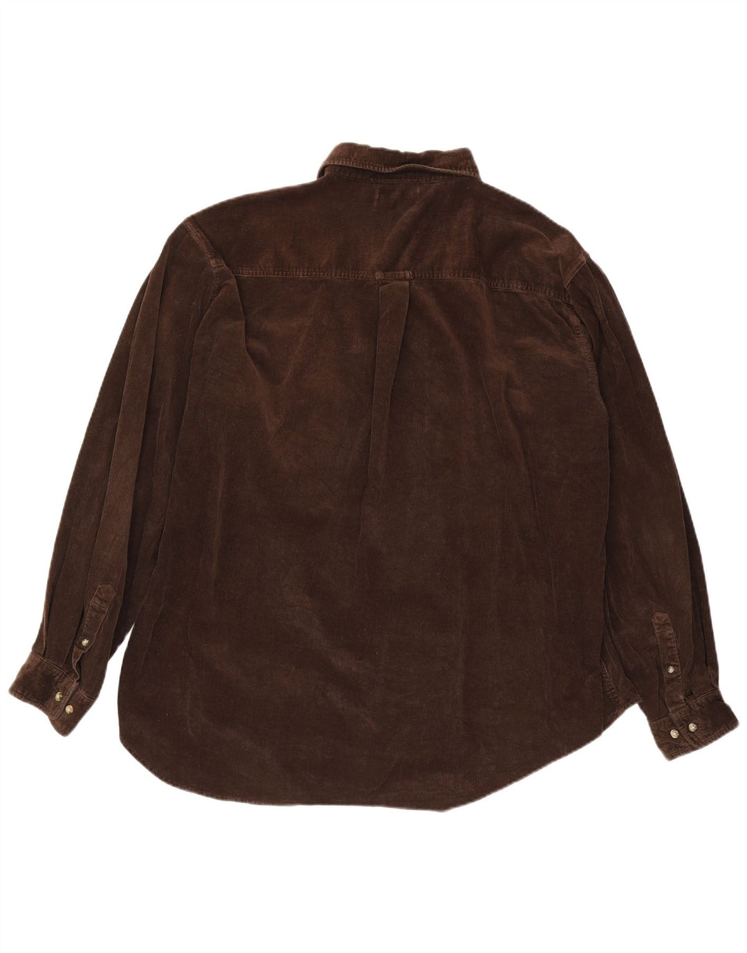 CONTE OF FLORENCE Мужская вельветовая рубашка 2XL коричневая, хлопок