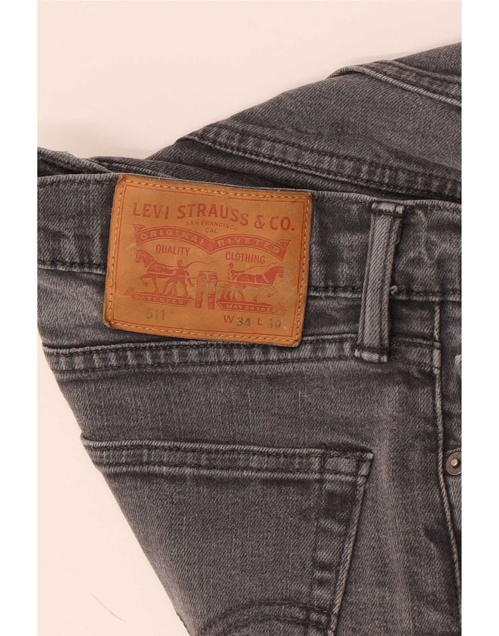 Мужские джинсы Levi's Slim 511 W34 L30 серые