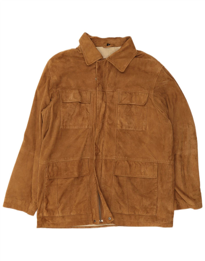 Мужская замшевая куртка Camel Active UK 42 XL Коричневая кожаная