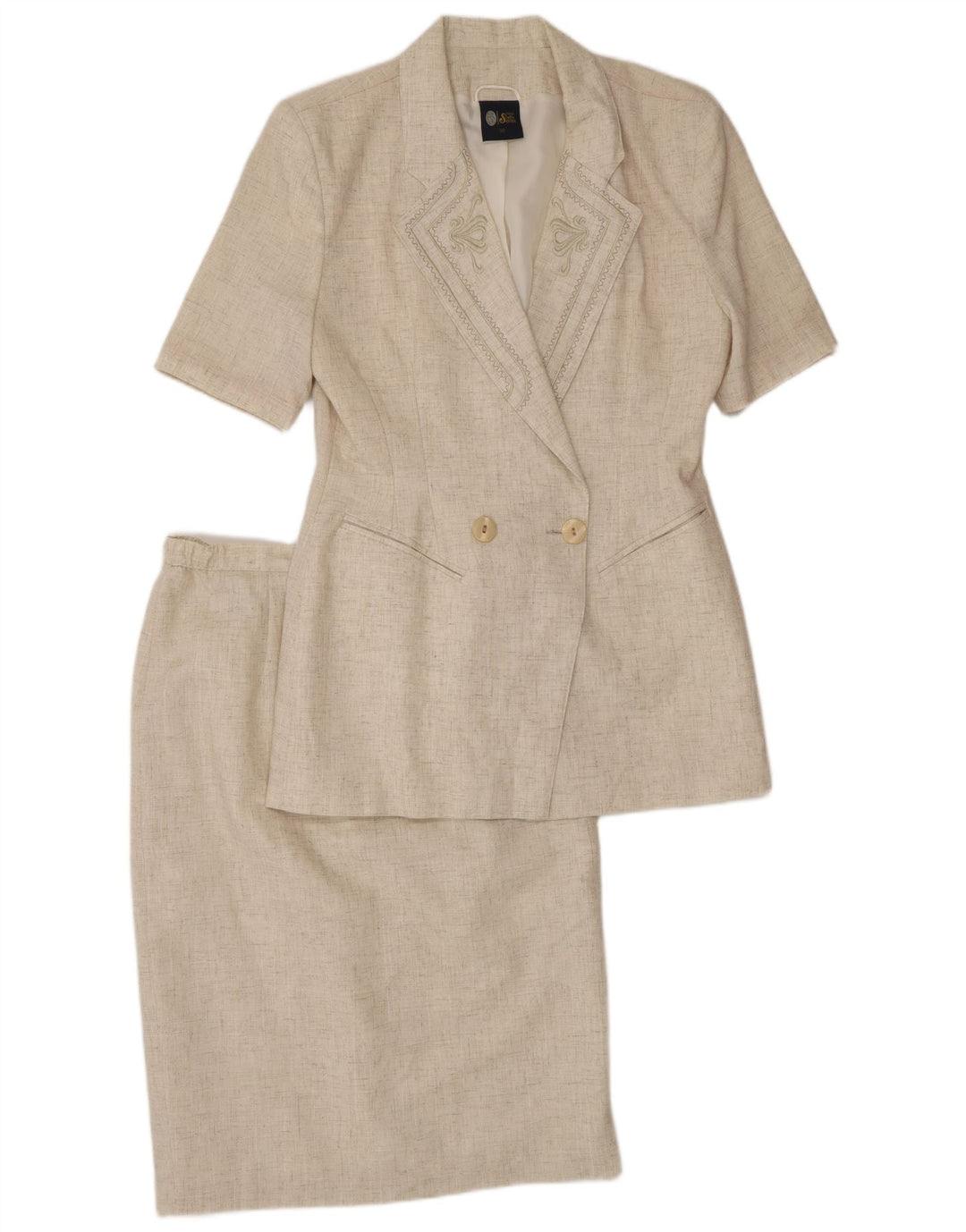 Женский комплект из 2 предметов юбки с короткими рукавами Your Sixth Sense EU 38 Medium W28 Bei