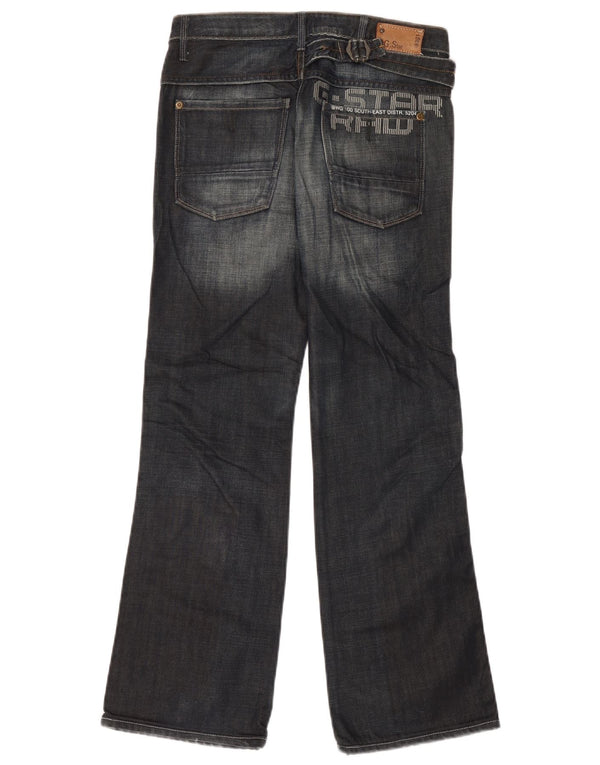 Женские джинсы G-Star Bootcut W25 L29 Темно-синие, хлопок с цветными блоками