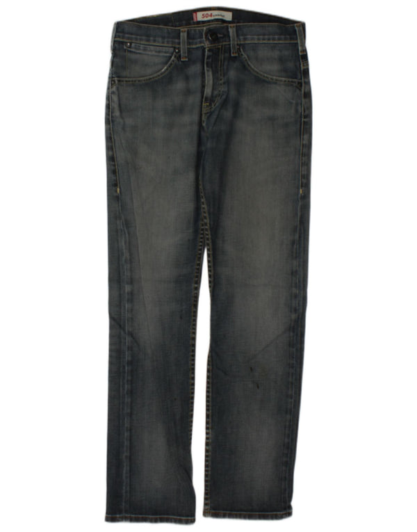 Мужские прямые джинсы Levi's 504 W30 L31 темно-синие