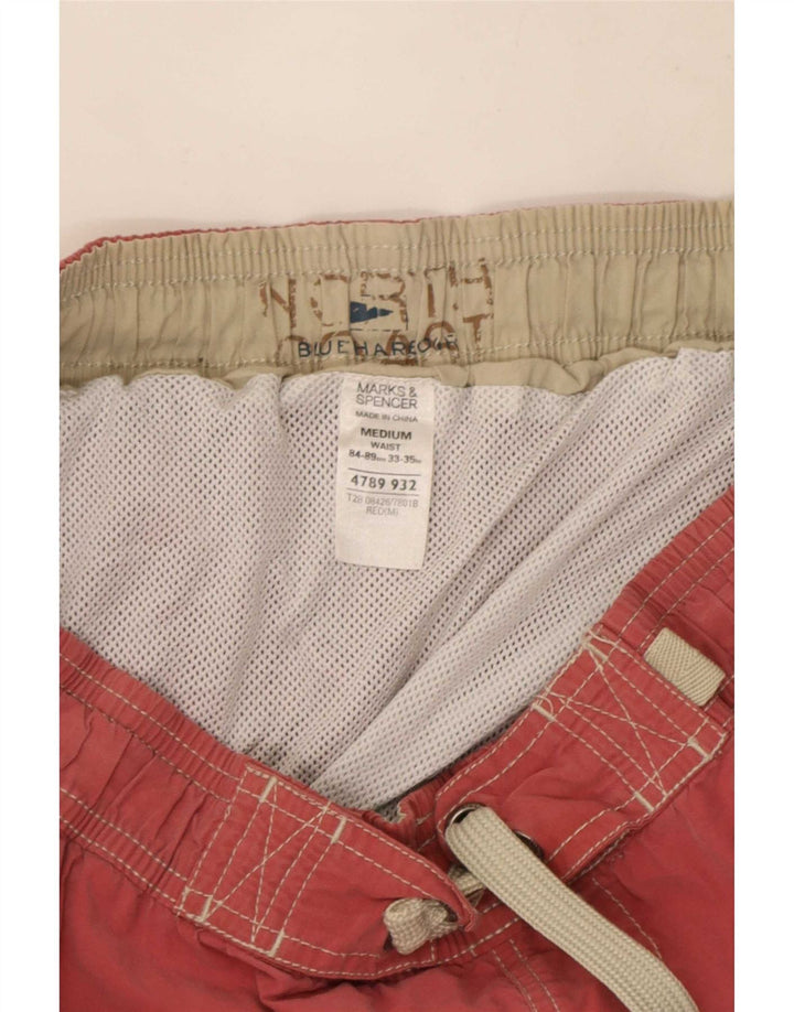 Мужские шорты для плавания Marks & Spencer, хлопок среднего красного цвета