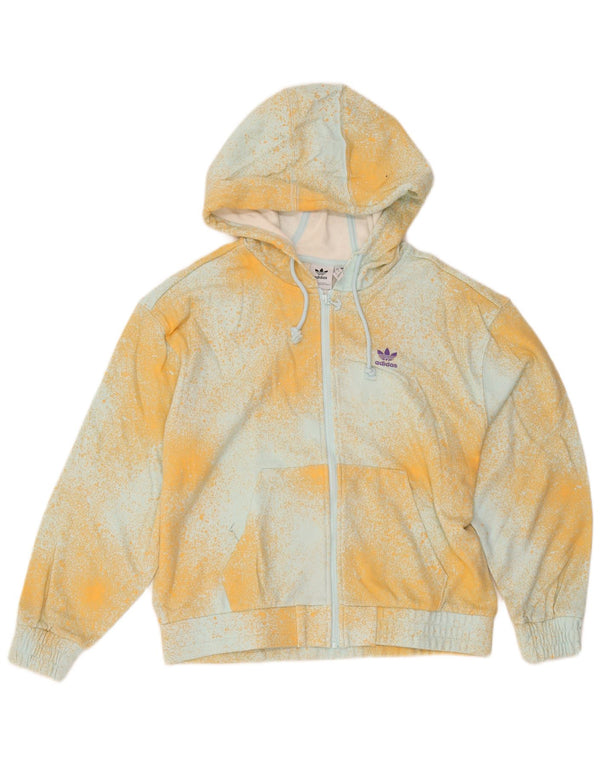 Женский свитер с капюшоном на молнии Adidas Oversized UK 6 XS Желтый тай-дай