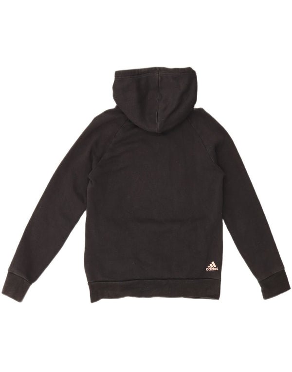 Женский джемпер с капюшоном Adidas UK 14, средний, черный, хлопок