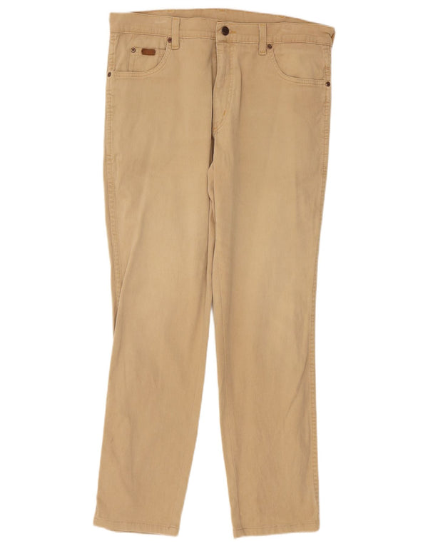 Мужские прямые повседневные брюки Wrangler Texas Stretch W36 L30, бежевый хлопок