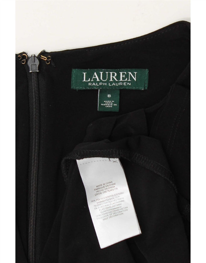 Женское платье трапециевидного силуэта Ralph Lauren, США 8, средний черный полиэстер