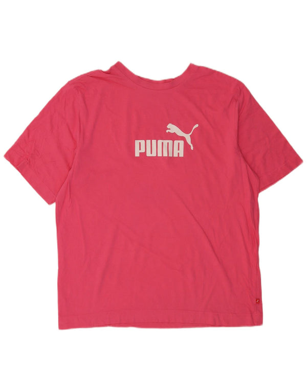Мужская футболка с рисунком Puma, большая розовая