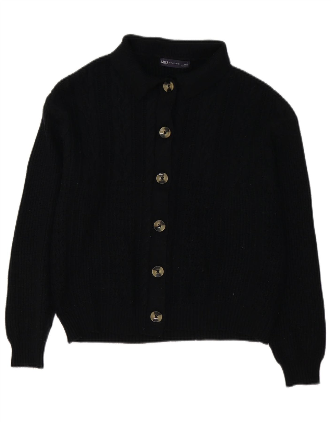 Женский кардиган Marks & Spencer UK 14, средний черный, вискоза