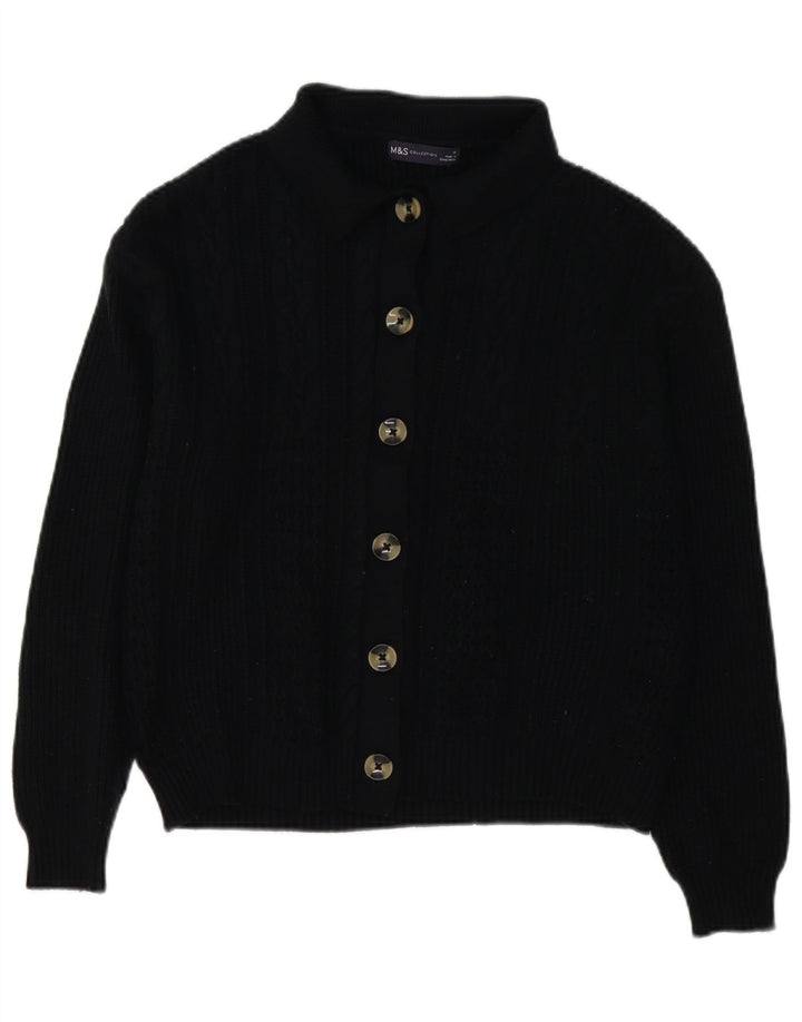 Женский кардиган Marks & Spencer UK 14, средний черный, вискоза