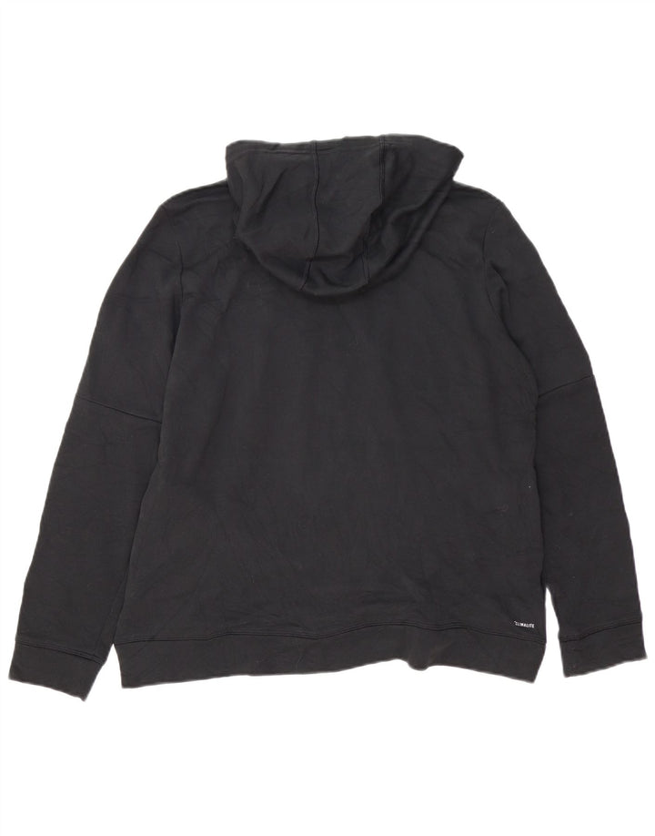 Женский джемпер с капюшоном Adidas Climalite UK 16/18, большой черный полиэстер