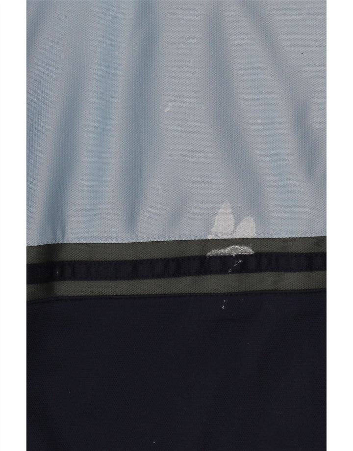 Мужская спортивная куртка Asics, большая темно-синяя полиэстер с цветными блоками