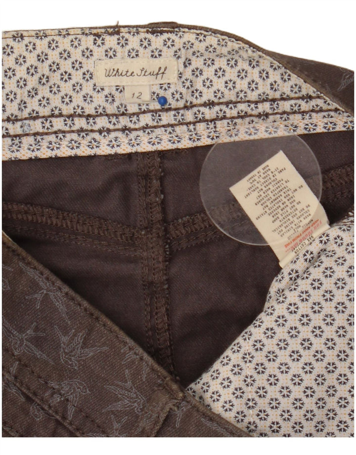 Женская джинсовая юбка с абстрактным узором White Stuff UK 12 Medium W32 Серая