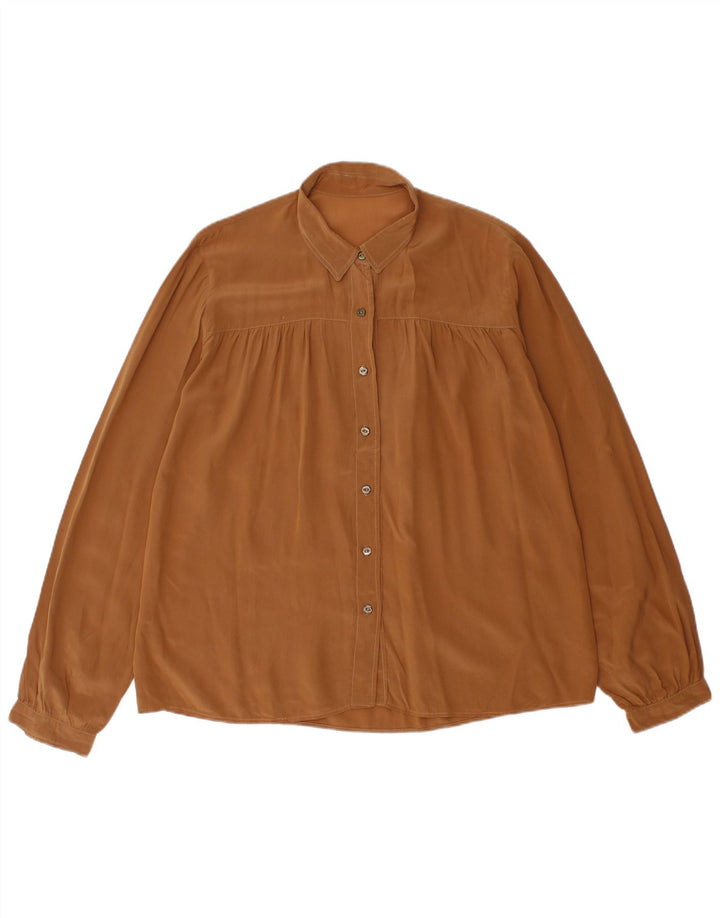 Рубашка женская VINTAGE UK 18 XL Коричневая