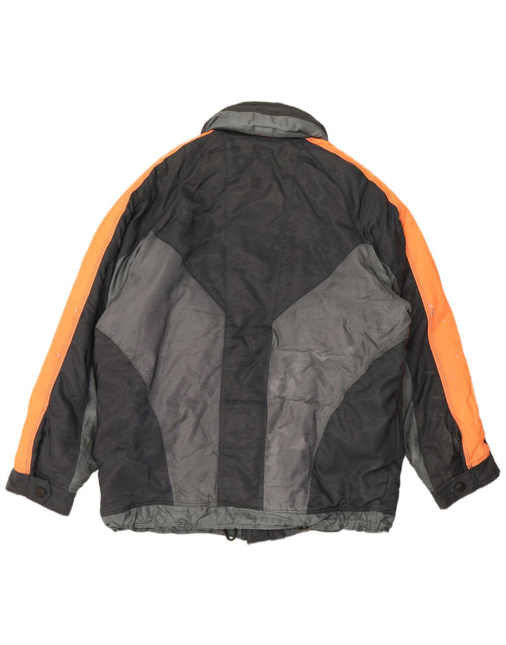 Мужская лыжная куртка Ellesse свободного кроя IT 50, большая черная с цветными блоками