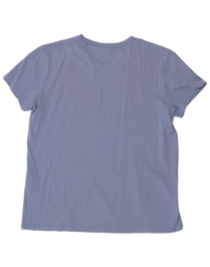 Женская футболка Levi's Top UK 10, маленькая, синяя, хлопок