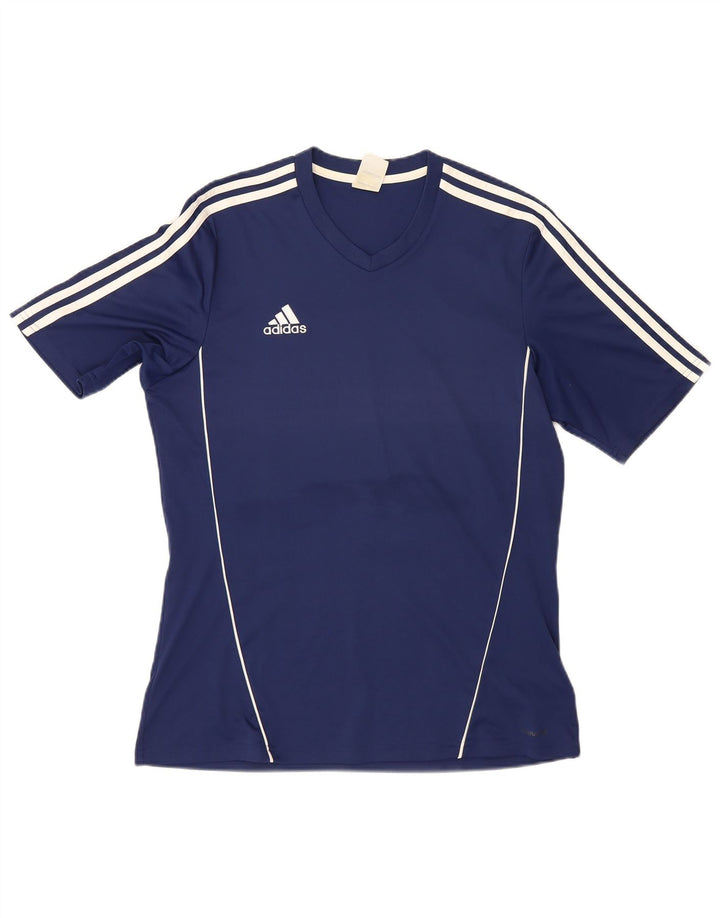 Мужская футболка Adidas Top Large Navy Blue из полиэстера