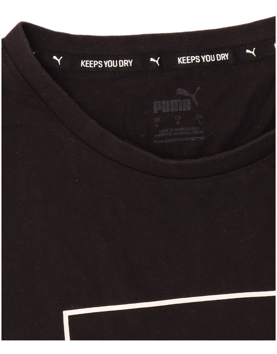 Мужская футболка с рисунком PUMA, большая черная